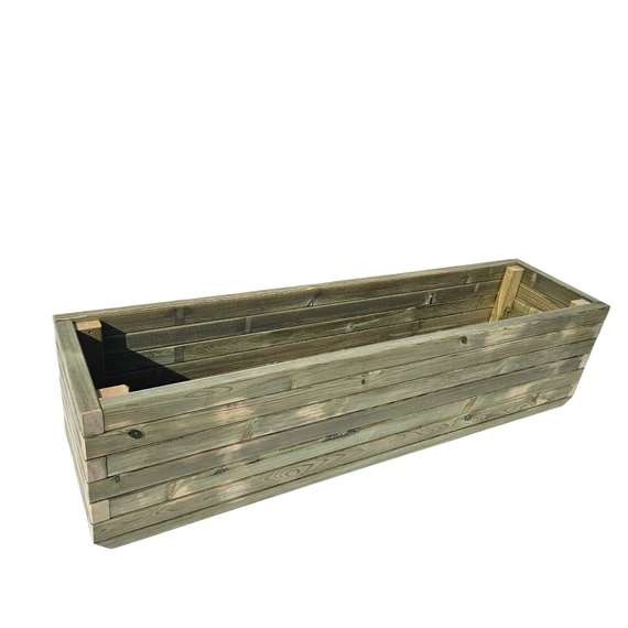 Fa Virágláda 180x45x45 Fenyő | kültéri, nagy méretű, natúr fenyőből