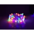 Karácsonyi LED Bogyós Füzér Műanyag (100LED/10m/10cm) multicolor, adapteres